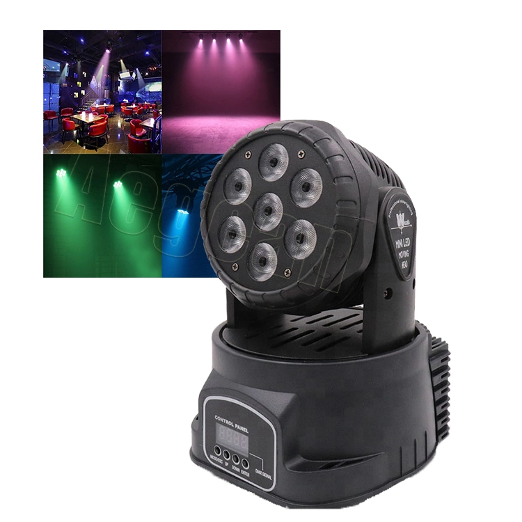 7X10W RGBW 4in1 Color Mixture LED Moving Head Beam Light for DJ Lighting Show