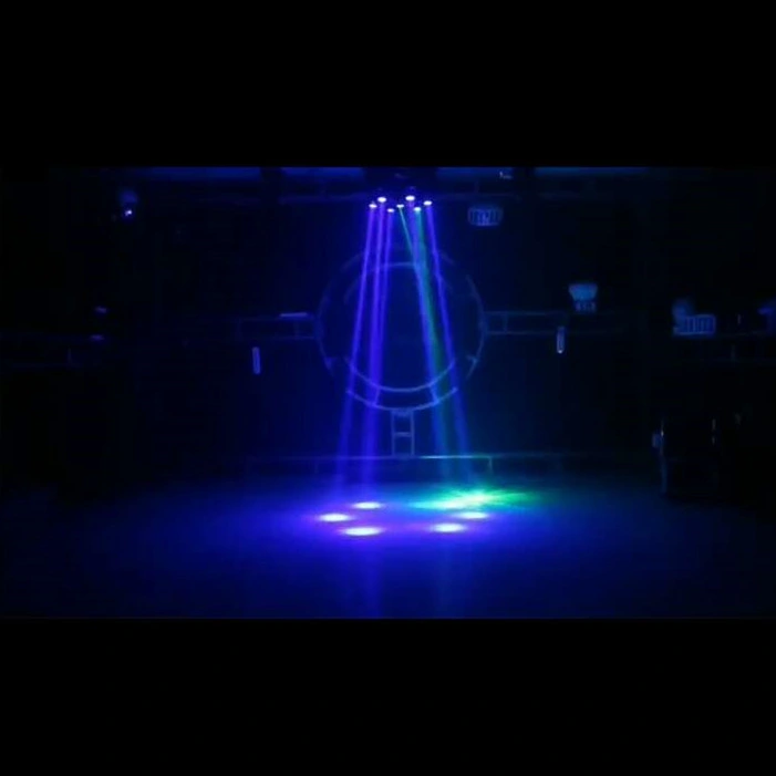 Rigeba 6*10W RGB Special LED UFO Disco Stage Effect Laser Light