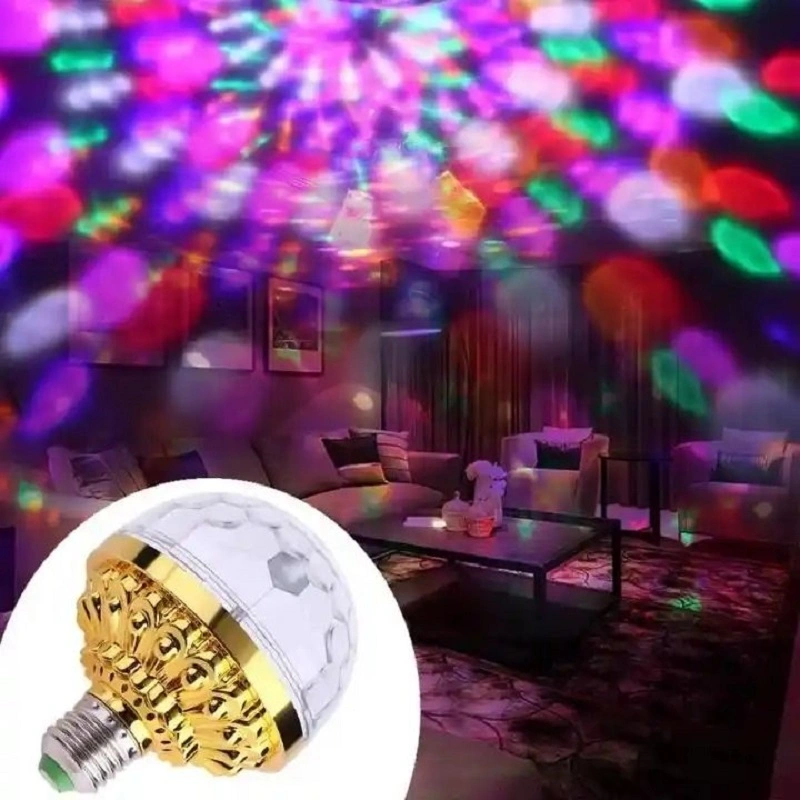 Colorful Rotating Crystal Bulb Atmosphere Magic Ball Light LED Stage Light