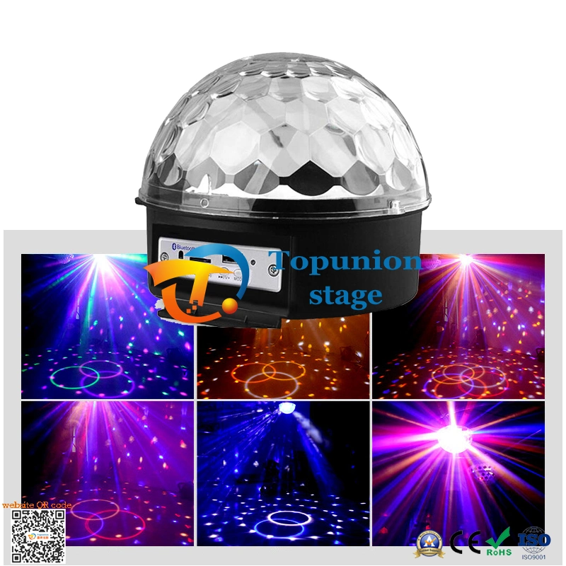 9 Color Rotating Bluetooth Magic Ball Light Remote Control Sound Activated DJ Crystal Effect Light