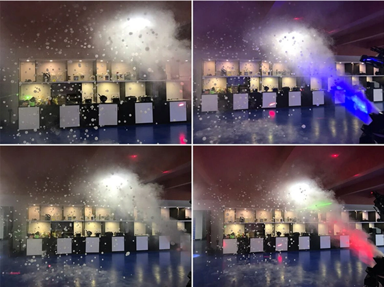 Uplight 1036W DJ Fog Machine LED Fog Bubble Machine with 12PCS LEDs Stage Lighting