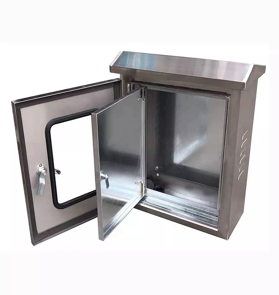 Custom Double Door IP64 Aluminum Electric Box Electronic Control Cabinet Meter Box