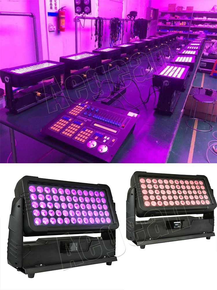 60X10W RGBW Outdoor City Color Waterproof IP65 LED Wall Washer DMX LED Building Wash Light