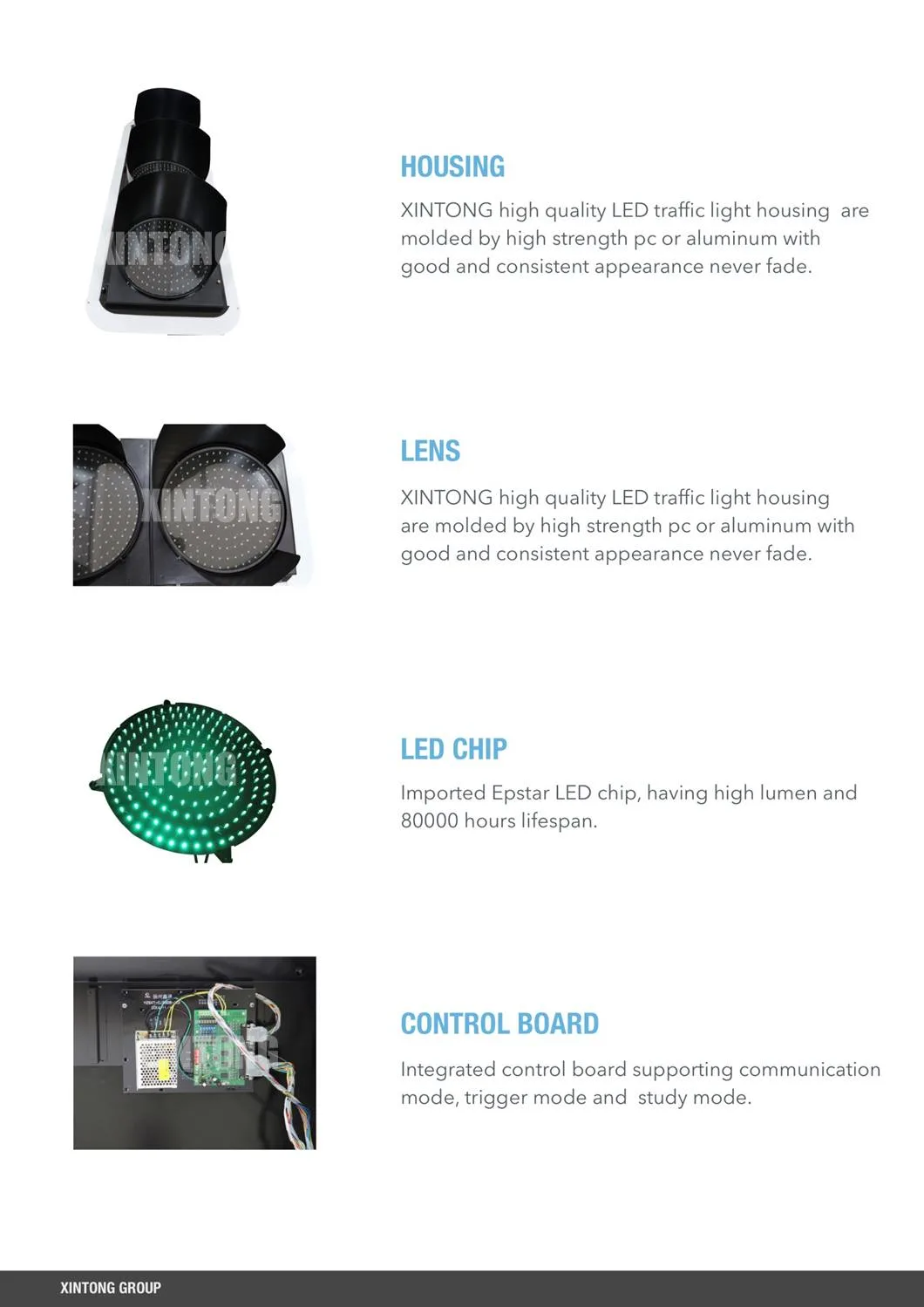Xintong Integrated All in One Aluminum Tricolor Full Screen LED Traffic Signal Light