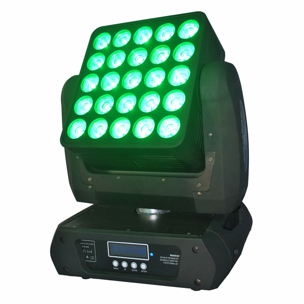 High Brightness 12W 25PCS LED Moving Head Matrix Blinder Light for Stage Decoration