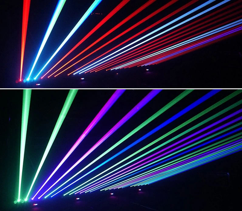 6 Heads RGB Full Color Fat Beam DJ Moving Head Laser Light for Nightclub Bar
