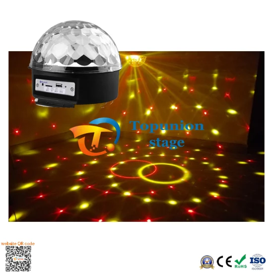 サウンド活性化 Bluetooth 音楽 LED クリスタルマジックボール 9 色ステージ DJ ライト